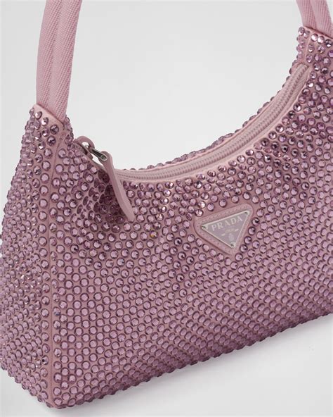 pink fur prada bag|prada pink rhinestone bag.